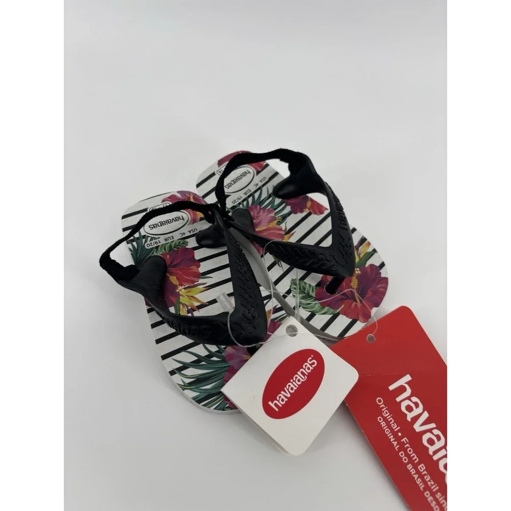 NWT Havaianas Toddler Sandal Flip Flops Back Strap Sz 4C Tropical